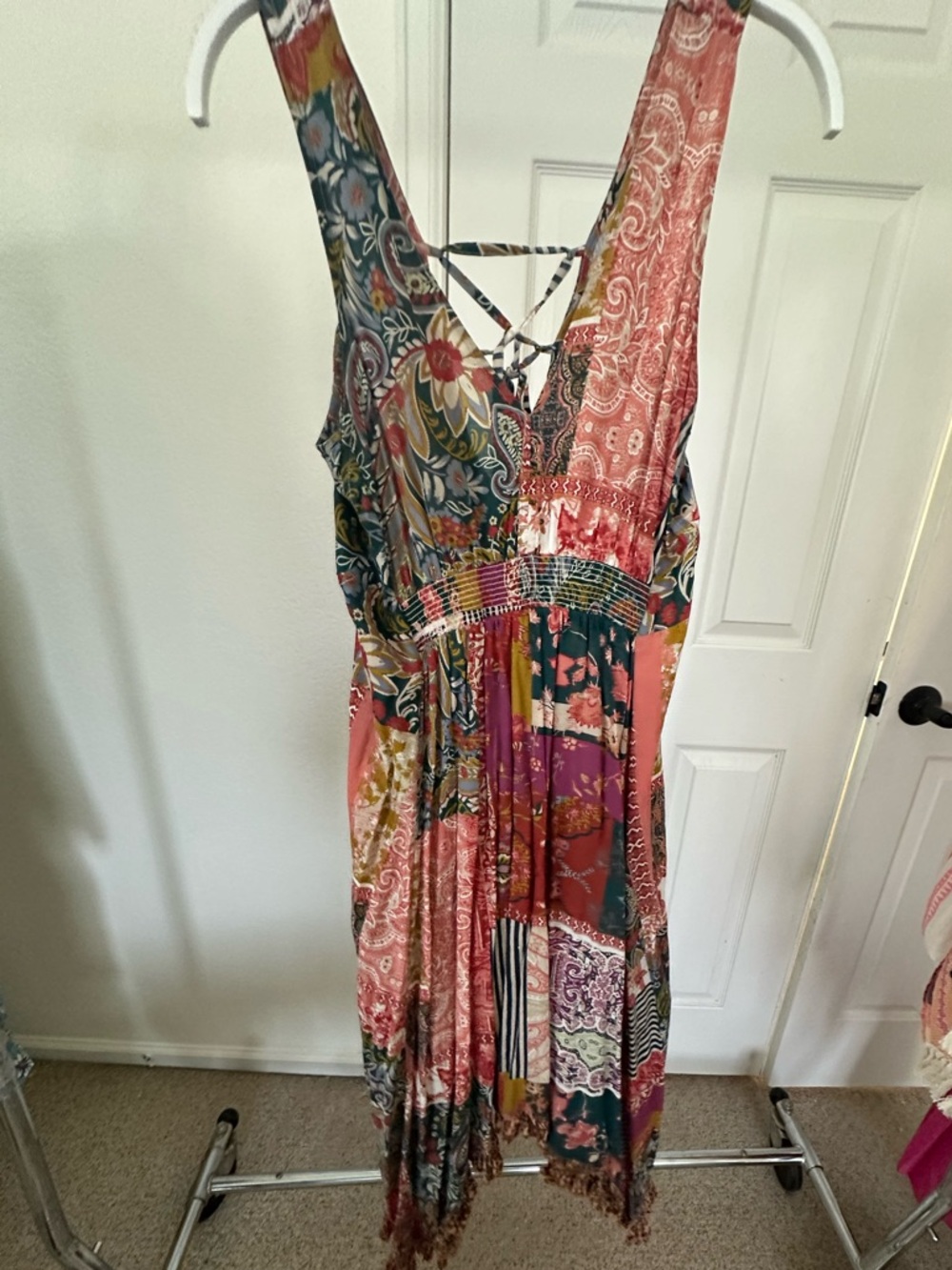 Anthropologie Multicolor Floral Paisley Maxi Dress - Picture 2 of 9